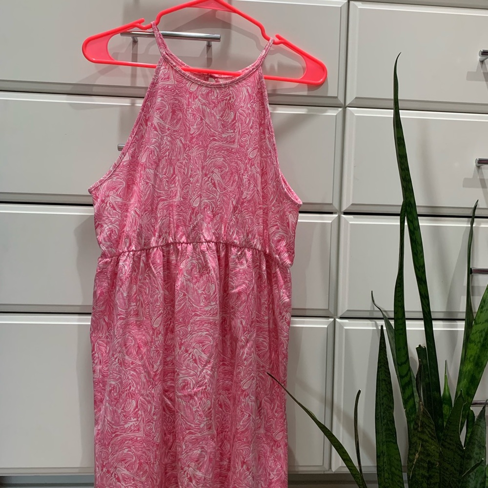 Lauren James pink paisley halter dress